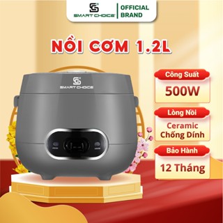 Nồi Cơm Điện Mini 1.2L SMARTCHOICE SCG-RC3001 Nồi Cơm Mini Lòng Phủ Ceramic Chống Dính Tốt Siêu Bền