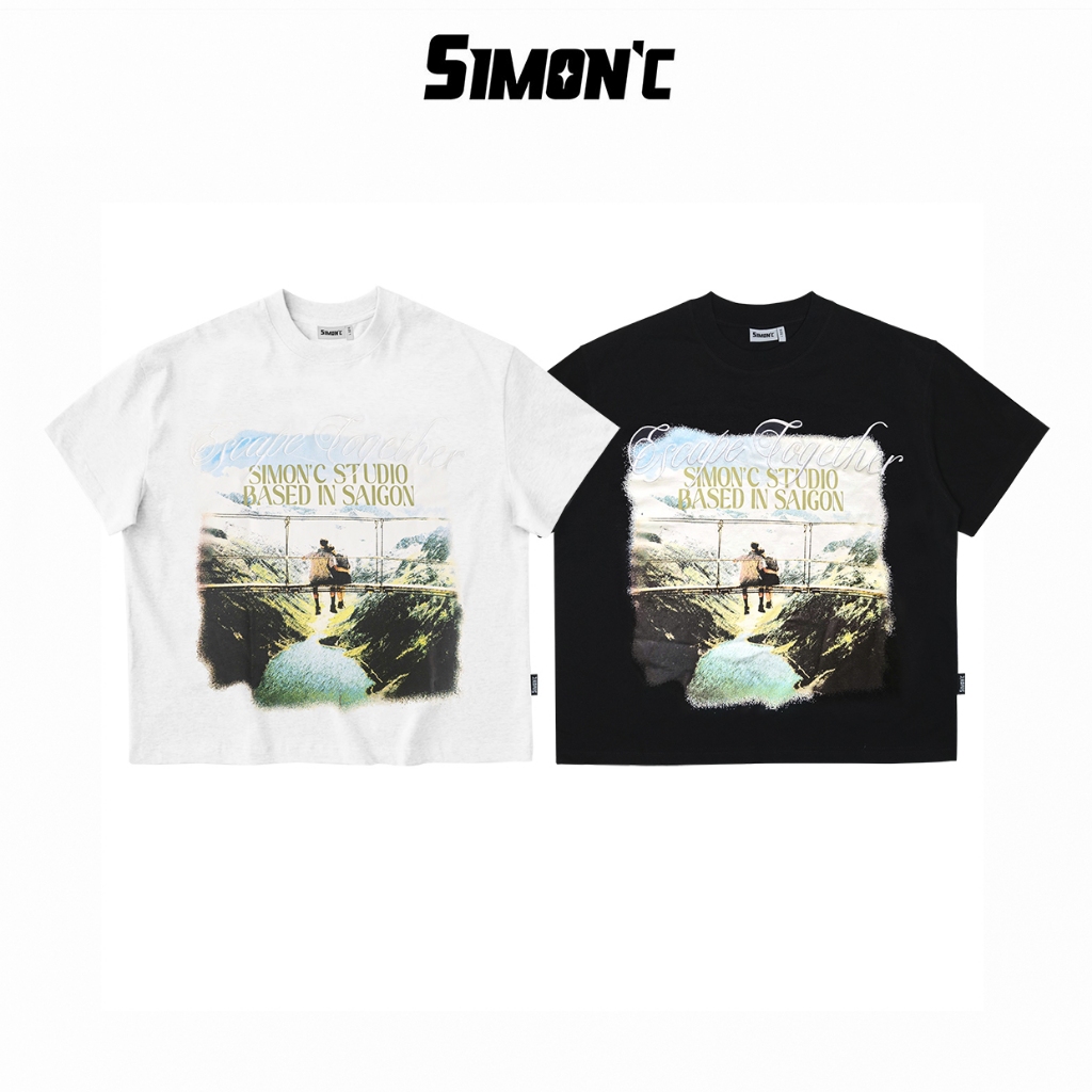 Áo Thun Form Big Boxy '' SIMON'C TOGETHER '' Cotton 100% Local Brand Unisex Cổ Tròn | BigBuy360 - bigbuy360.vn