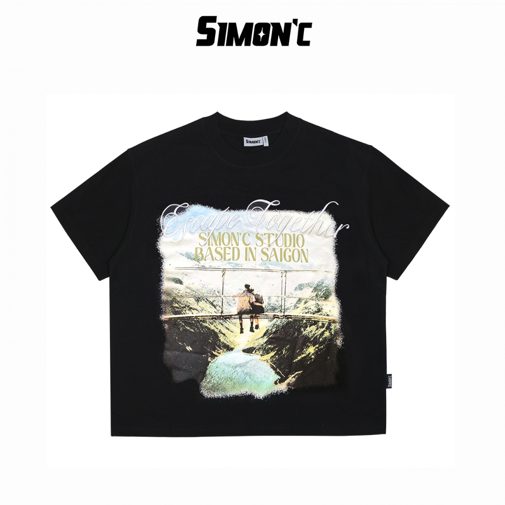 Áo Thun Form Big Boxy '' SIMON'C TOGETHER '' Cotton 100% Local Brand Unisex Cổ Tròn | BigBuy360 - bigbuy360.vn