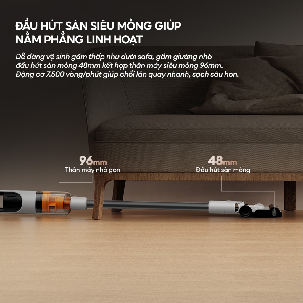 Máy hút bụi không dây Deerma T10W với lực hút mạnh 20.000pa kèm ánh sáng xanh thông minh - Bảo hành 12 tháng | BigBuy360 - bigbuy360.vn