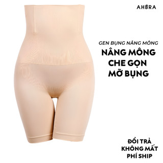  Quần Gen Nịt Bụng Cạp Cao Dáng Đùi Chống Cuộn Nâng Mông Tự Nhiên Mặc Bảo Hộ Trong Váy AHBRA FG03 