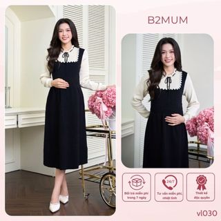   VÁY LEN  thiết kế cao cấp phối cách điệu dễ thương mặc đi làm đi chơi đều xinh - vl030 B2MUM 