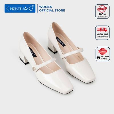 Giày Nữ Cao Gót Bít Mũi Vuông CHRISTINA-Q GBV163I