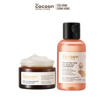 [MUA 2 GIẢM 40%] Combo 1 Thạch hoa hồng 30ml + 1 Nước sen Hậu Giang Cocoon 140ml