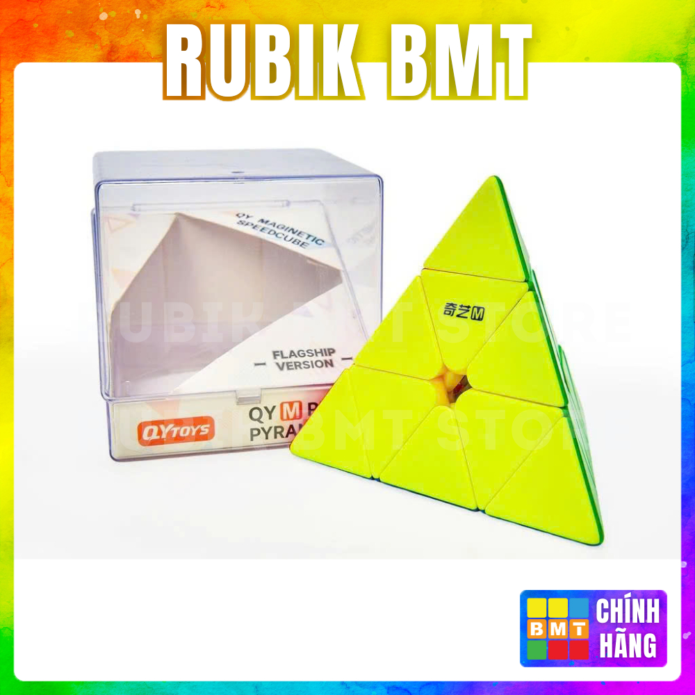 Rubik Qiyi M Pro Flagship Pyraminx Stickerless - Rubic Qiyi M Pro Pyraminx Có Nam Châm - RUBIK BMT