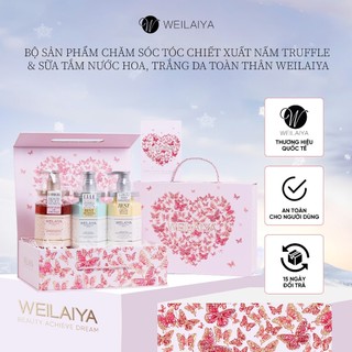  Hộp quà tặng dầu gội xả tóc thảo dược Weilaiya chiết xuất nấm Truffle sữa tắm dàu hấp tóc dầu dưỡng tóc 