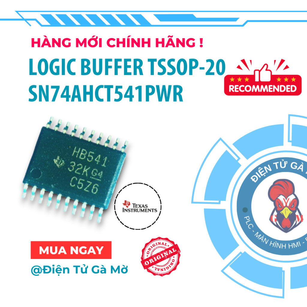 [1 CON] IC Logic Buffer Dán, SN74AHCT541PWR HC541 HB541 541 TSSOP-20, Hàng Mới Chính Hãng TI 100%