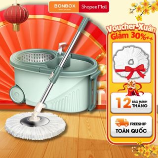  Bộ cây lau nhà cao cấp xoay 360 độ BONBOX cây lau tự vắt thông minh siêu sạch có bánh xe BCT704 và BCT706 - BH 12 THÁNG 