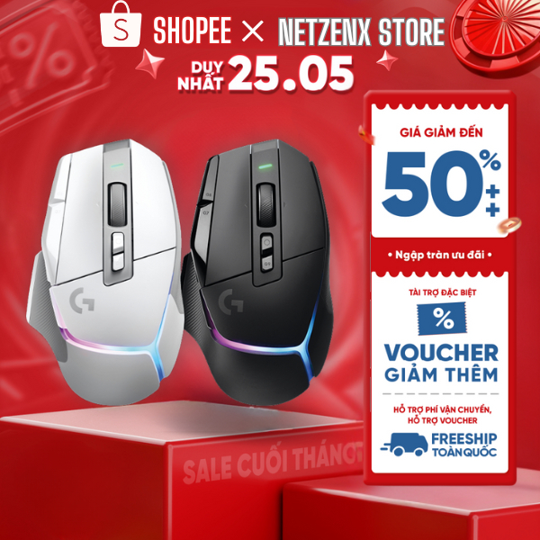 Chuột Gaming Không Dây G G502 X PLUS LIGHTSPEED LIGHTFORCE Hybrid RGB Lightsync