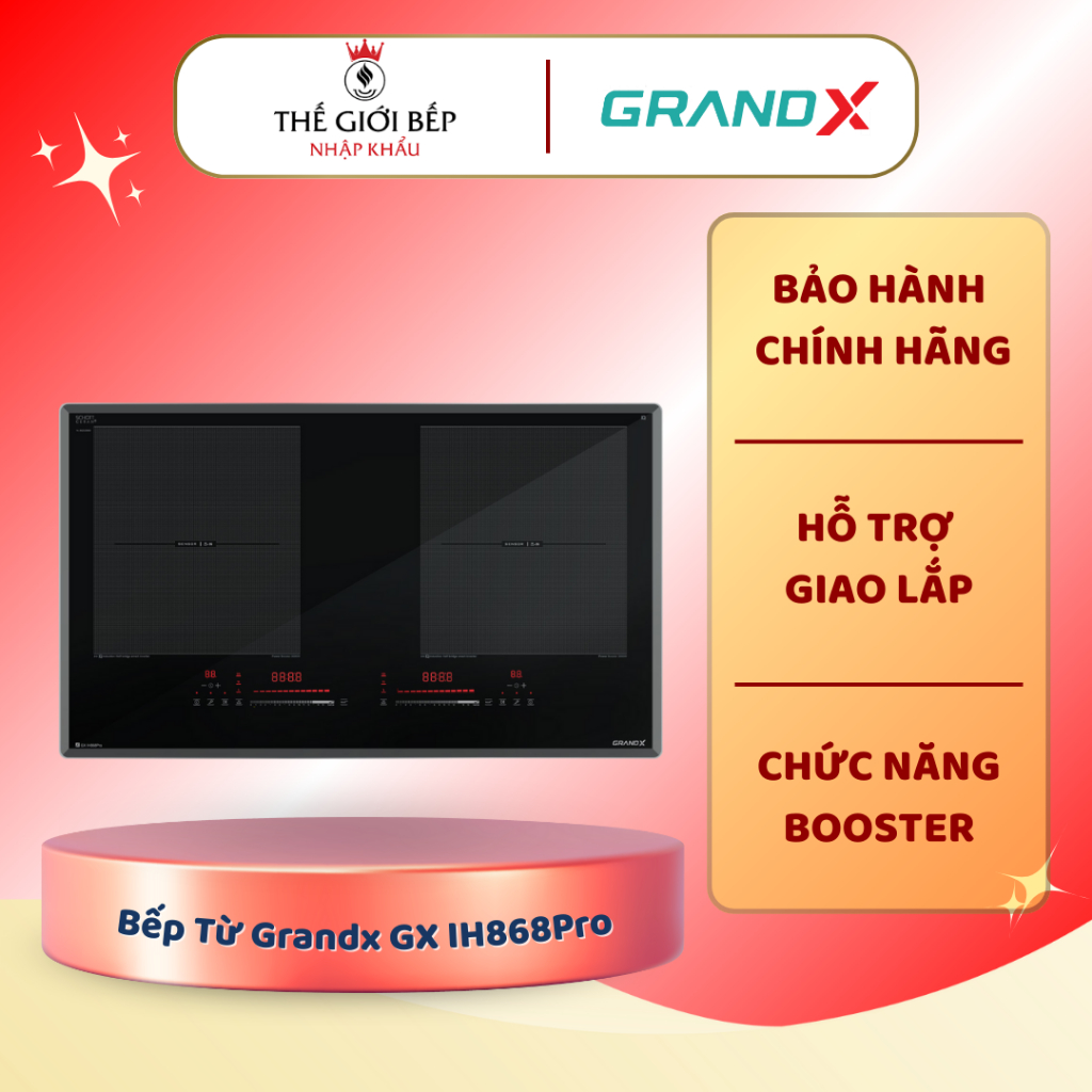 Bếp Từ Grandx GX IH868Pro – Chức Năng Tự Ngắt, Tiết Kiệm Điện