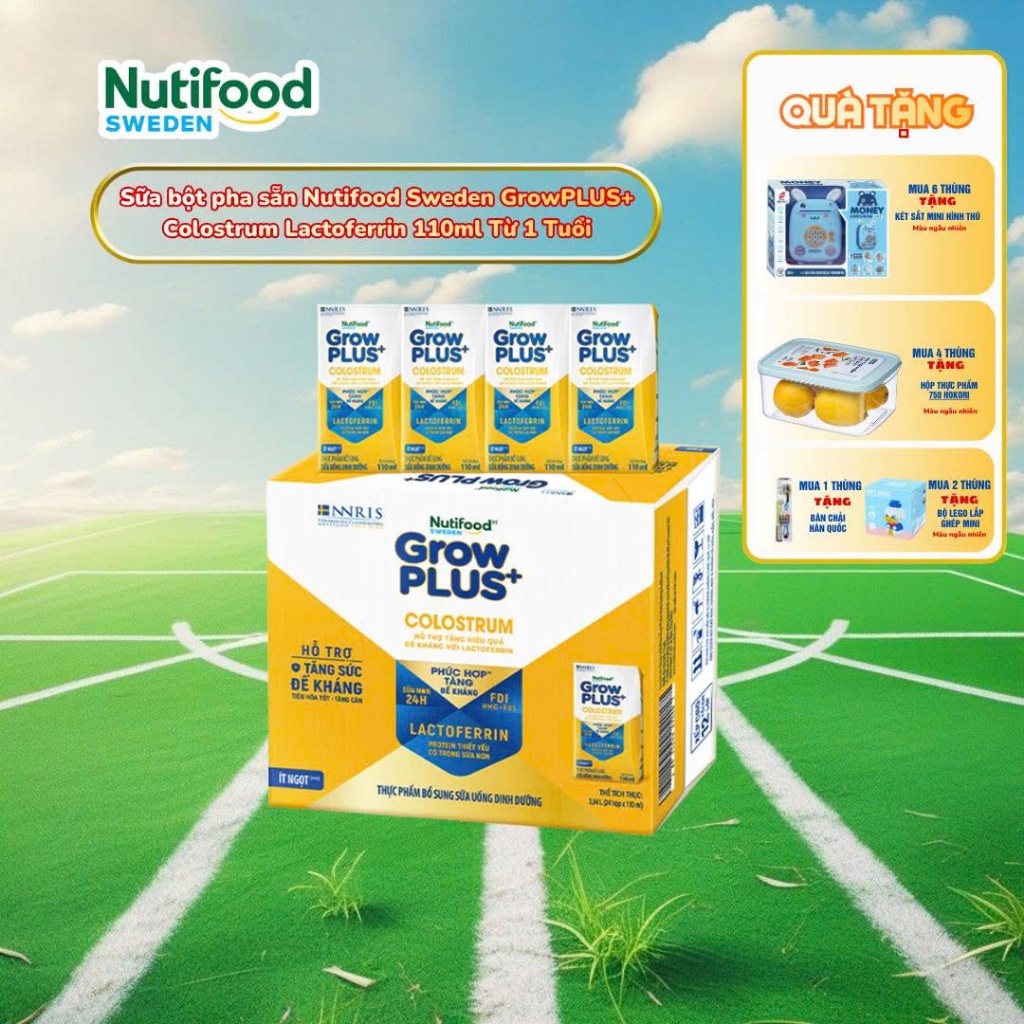 [CÓ QUÀ] Sữa Dinh Dưỡng Nutifood GrowPLUS+ Colostrum Lactoferrin