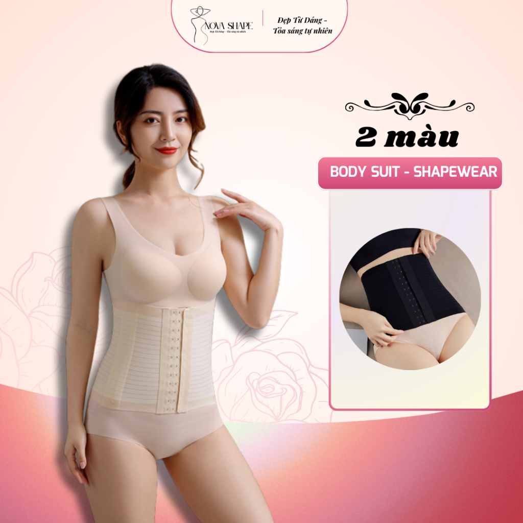 Đai nịt bụng NOVA gen nịt bụng sau sinh đai latex siết bụng định hình eo chống cuộn vải đúc su thông