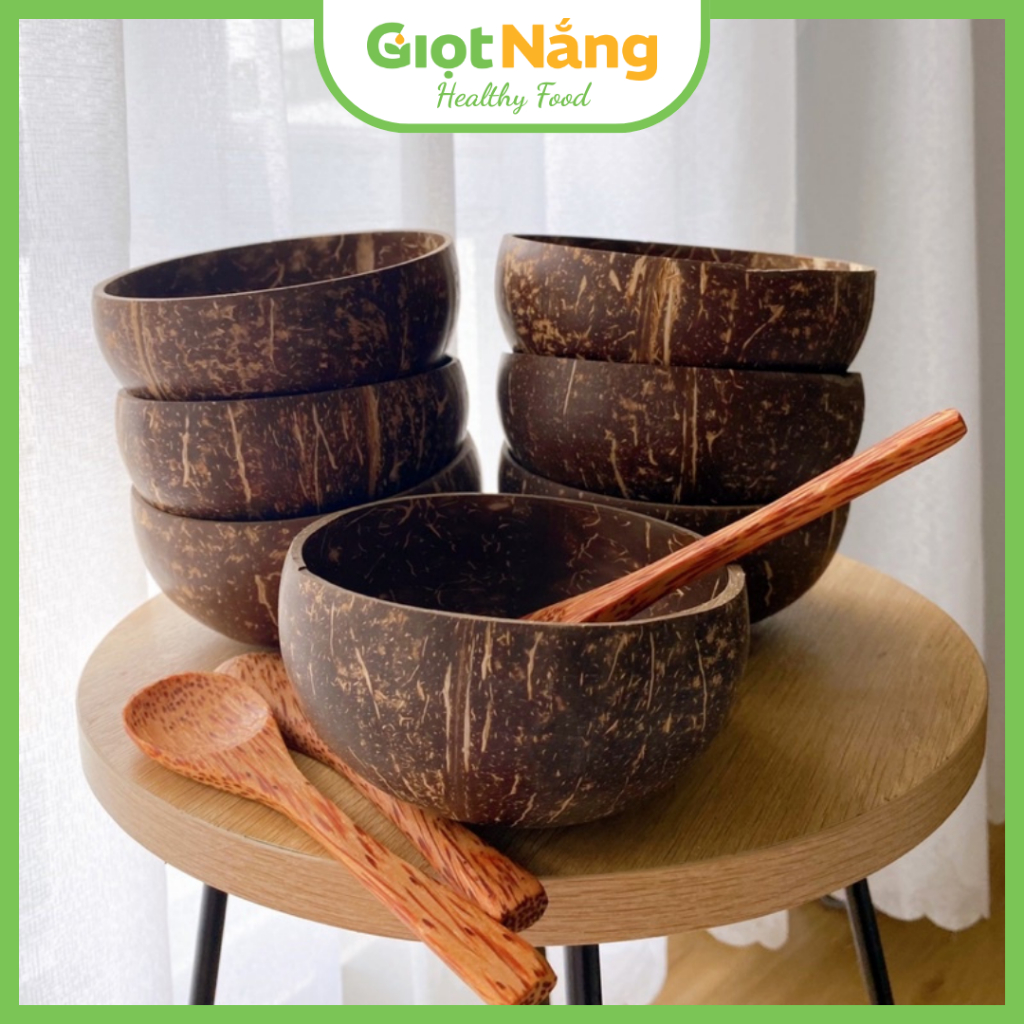 Bát chén gáo dừa và muỗng size lớn từ Giọt Nắng Healthy Dịp Tết Trung Thu