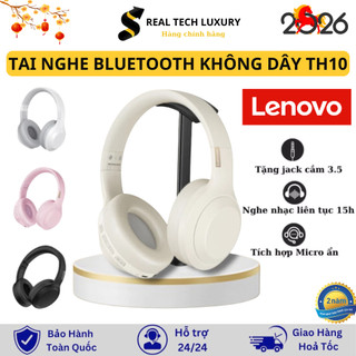  Tai Nghe Bluetooth Chụp Tai Lenovo TH10  Âm Thanh Nổi Giảm Ồn Thoải Mái Chống Thấm Nước Có Mic 