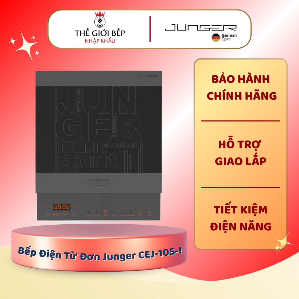Bếp Điện Từ Đơn Junger CEJ-105-I – Hiệu Suất Cao, Thiết Kế Sang Trọng