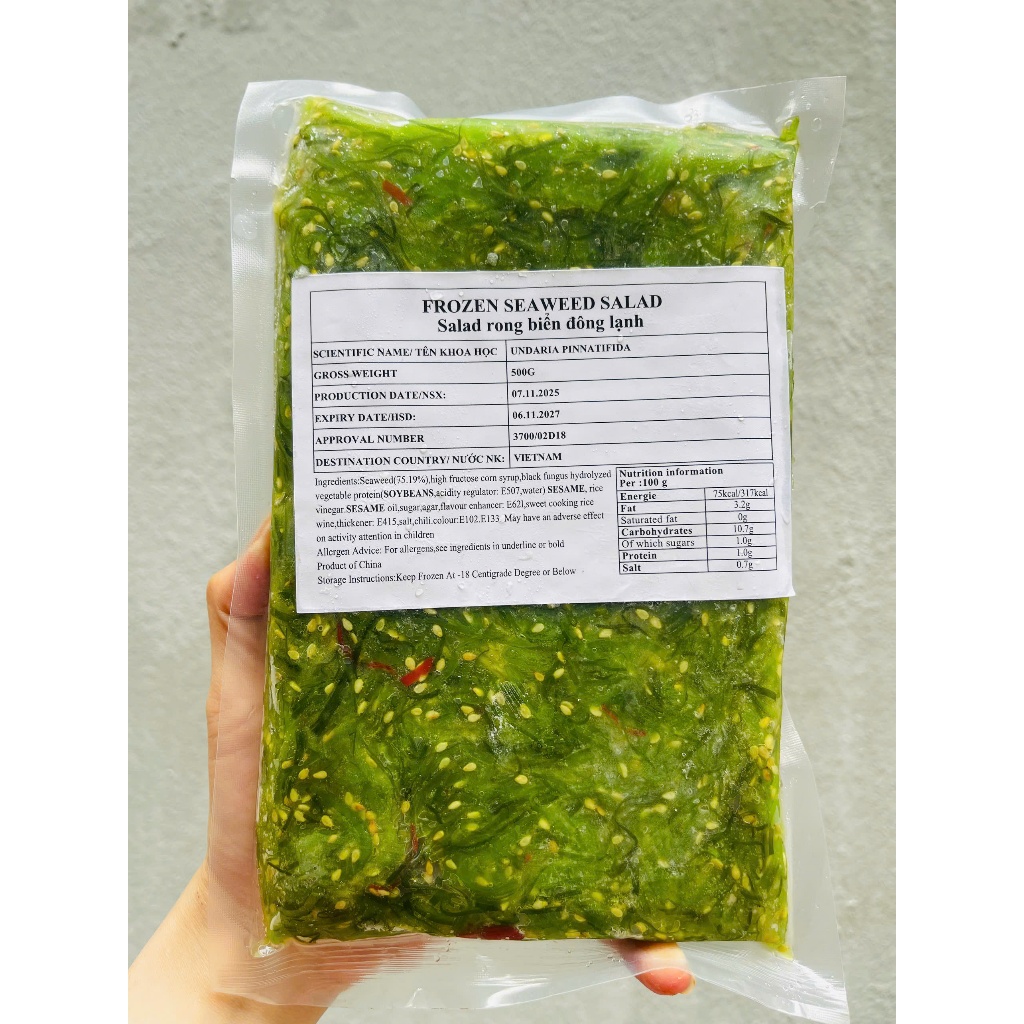 Rong Biển Tươi 500G, Salad Rong Biển Tươi Mè Rang Thơm Béo