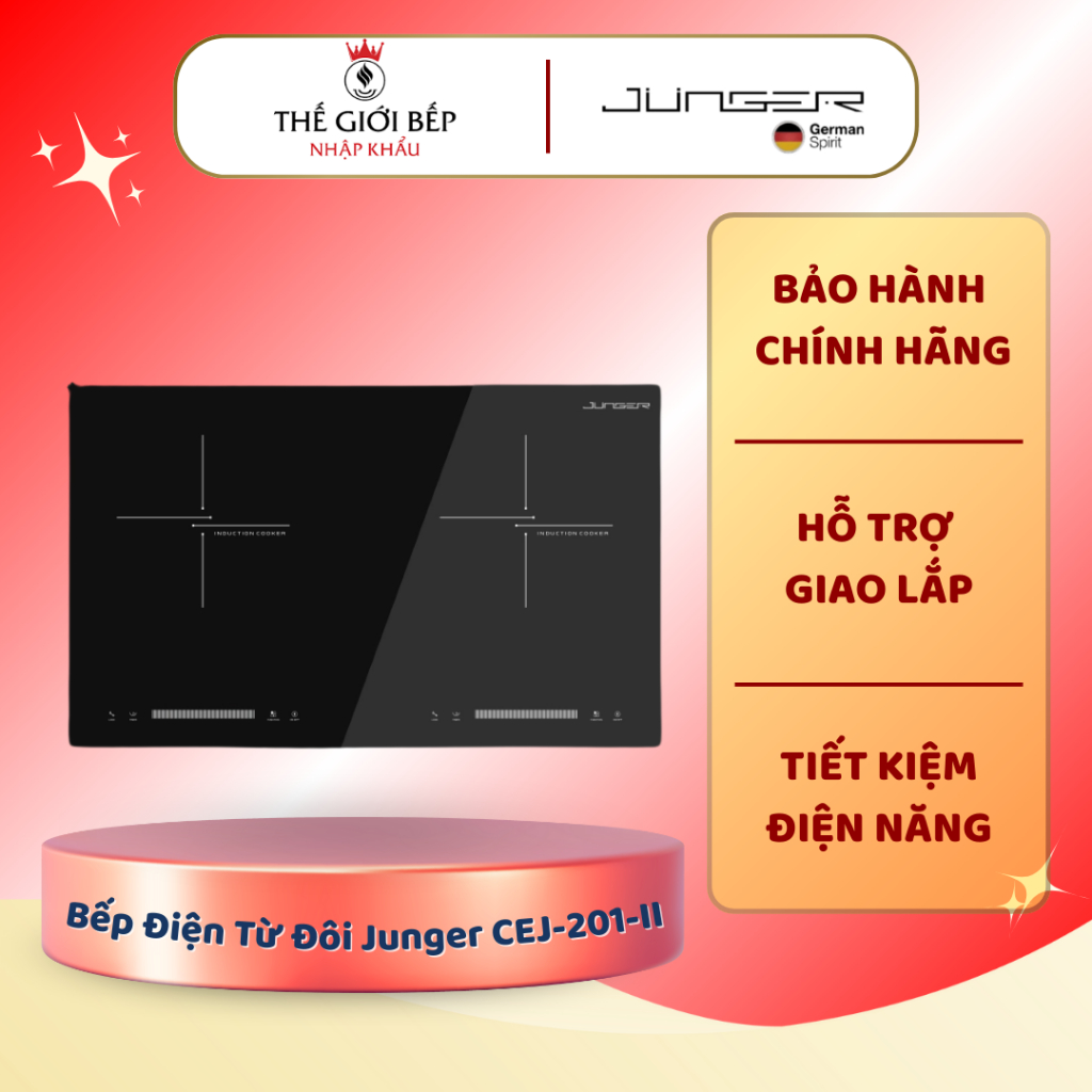 Bếp Điện Từ Đôi Junger CEJ-201-II – Tiện Nghi Hiện Đại, Tiết Kiệm Năng Lượng