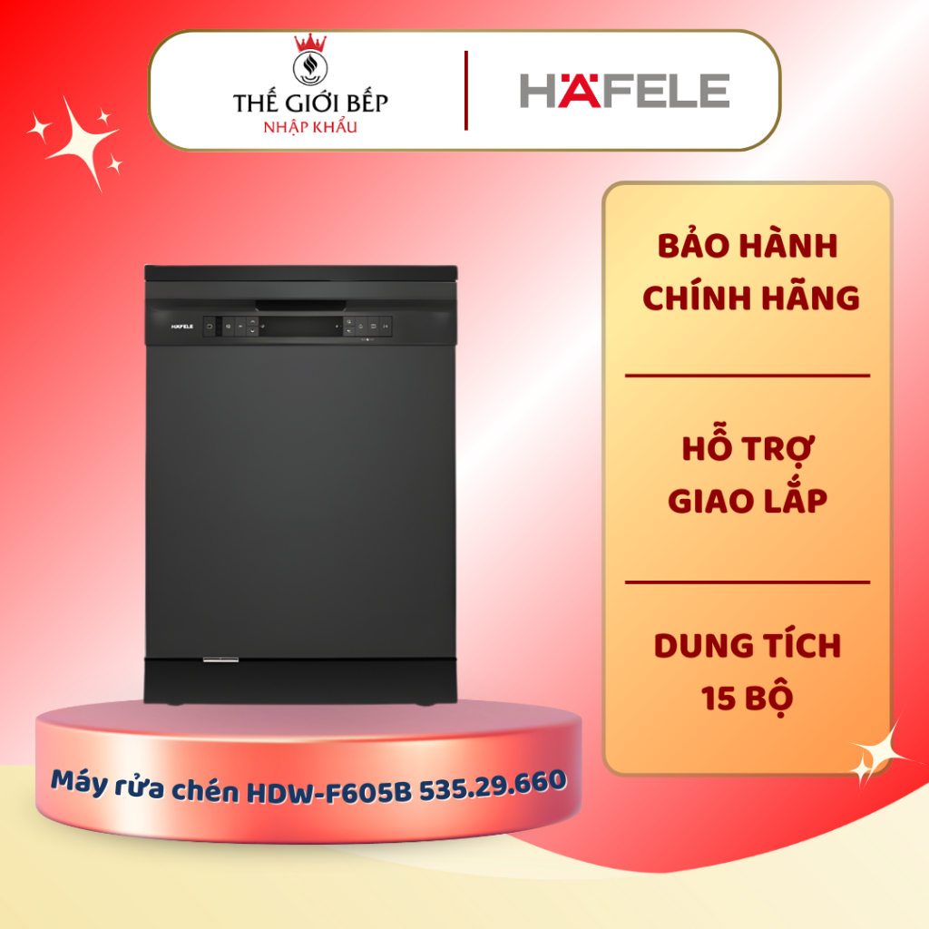 Máy rửa chén Hafele HDW-F605B 535.29.660 - Hiện Đại, Tiết Kiệm Điện Nước