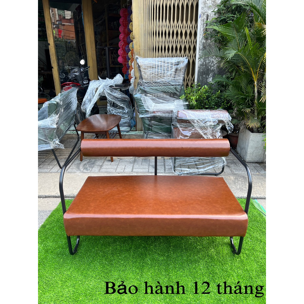 Ghế soffa đôi 1m2 - Ghế băng dài sắt nệm thanh lý