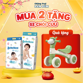  MÃ CHANGTRAI GIẢM 50K  2 BỊCH Tã Bỉm BEBEBOO công nghệ Nhật Bản siêu thấm hút 1300ml size NB80 S70 M54 L50 XL46 XXL42 