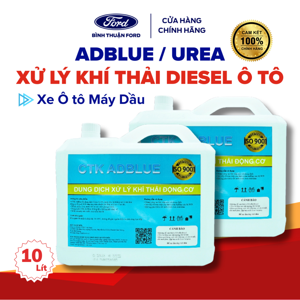 Dung Dịch ADBLUE, Xử Lý Khí Thải Diesel Ô Tô CTK 1811 - 10L | Giải Pháp Xanh Cho Xe Ô Tô Máy Dầu