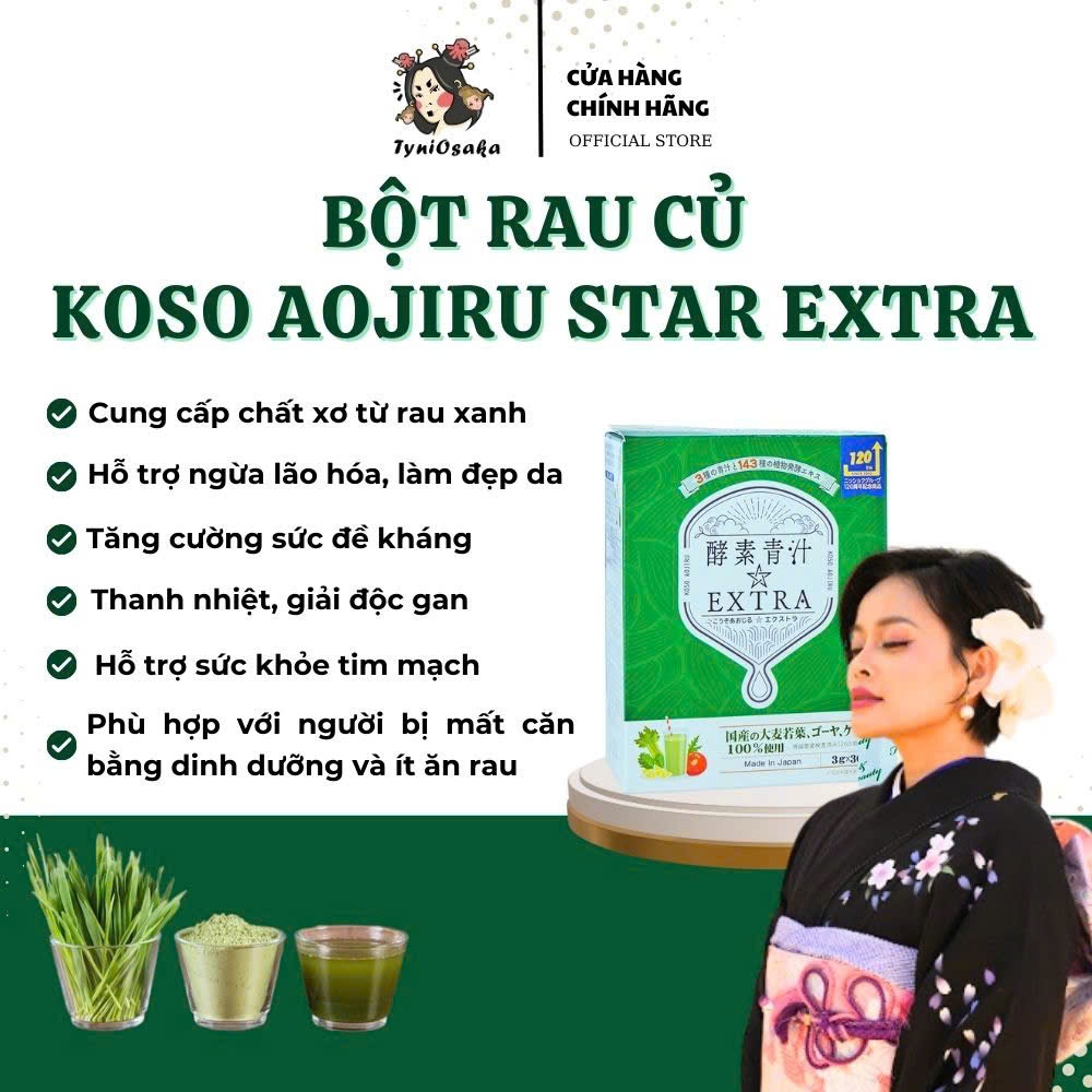 Bột rau củ Enzyme Aojiru Extra Nhật