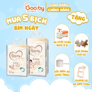   Combo quà  5 Bịch Tã bỉm Gooby Extra mềm mại chống tràn siêu thấm hút đủ size cho bé 4-30KG 