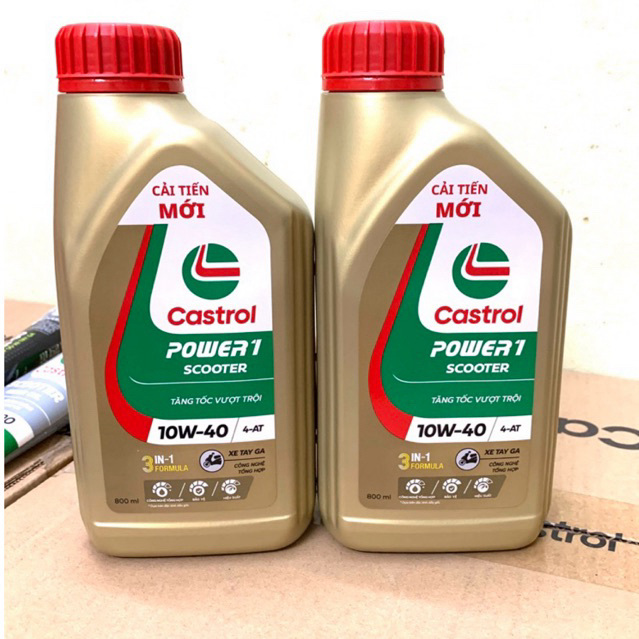 Dầu nhớt xe máy Castrol tay ga 10W40 0.8L cho xe tay ga