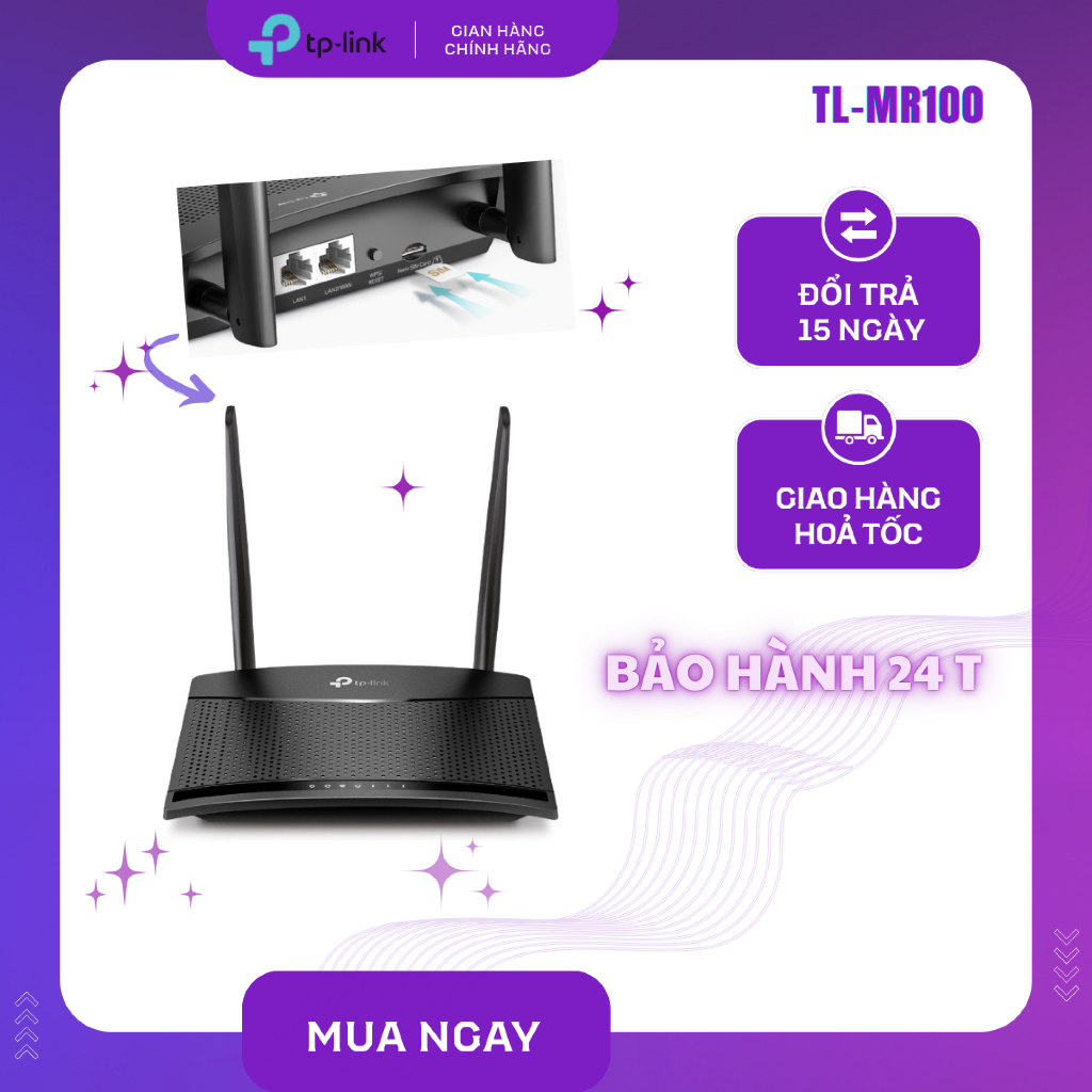 Bộ Phát Wifi Di Động TP-Link TL-MR100 (sử dụng sim 4G)