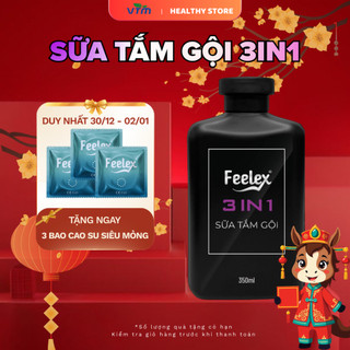  Sữa tắm gội nam giới 3 in 1 Feelex all in one - quyến rũ - mạnh mẽ nam tính 