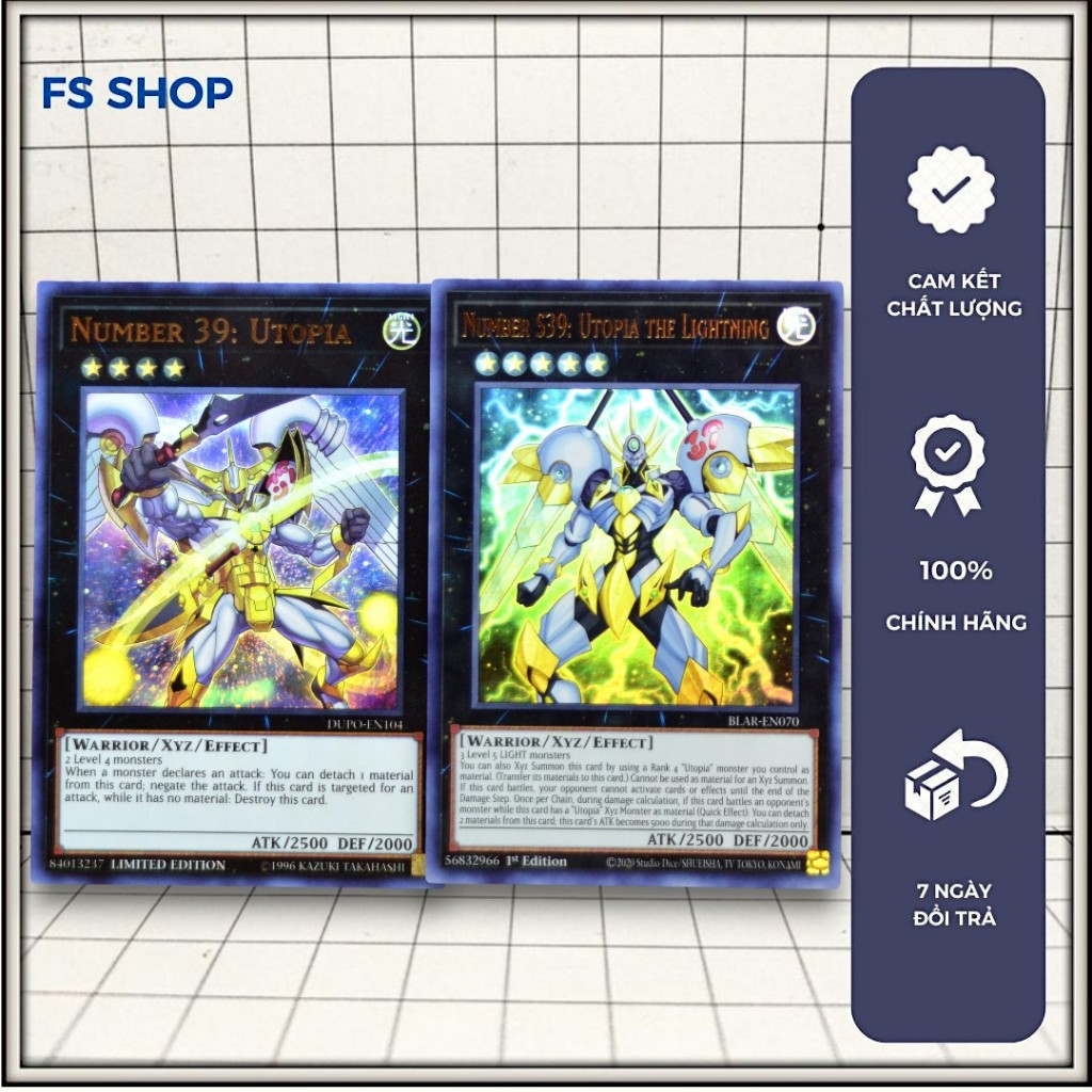 [FS Shop] Thẻ bài yugioh chính hãng Number 39 và S39  – Ultra Rare