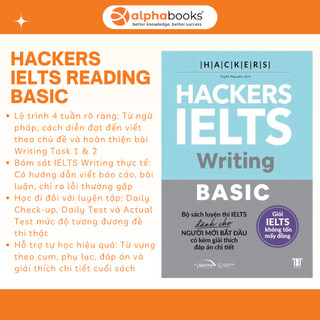 Sách – Hackers IELTS Basic (Reading + Listening + Writing + Speaking) (Gamma Books)