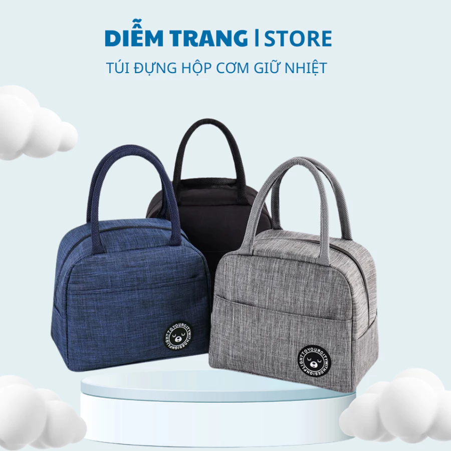 [Top Value] Túi Giữ Nhiệt, Túi Đựng Hộp Cơm Văn Phòng Nhỏ Gọn, Dễ Thương Có Quai Xách Tiện Lợi