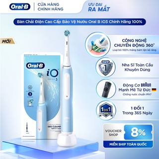   MỚI  Bàn Chải Điện ORAL B iO3 Chính Hãng Bảo Hành 1 Đổi 1 Công Nghệ Bảo Vệ Nướu Chủ Động Sạch Sâu Chống Nước IPX7 