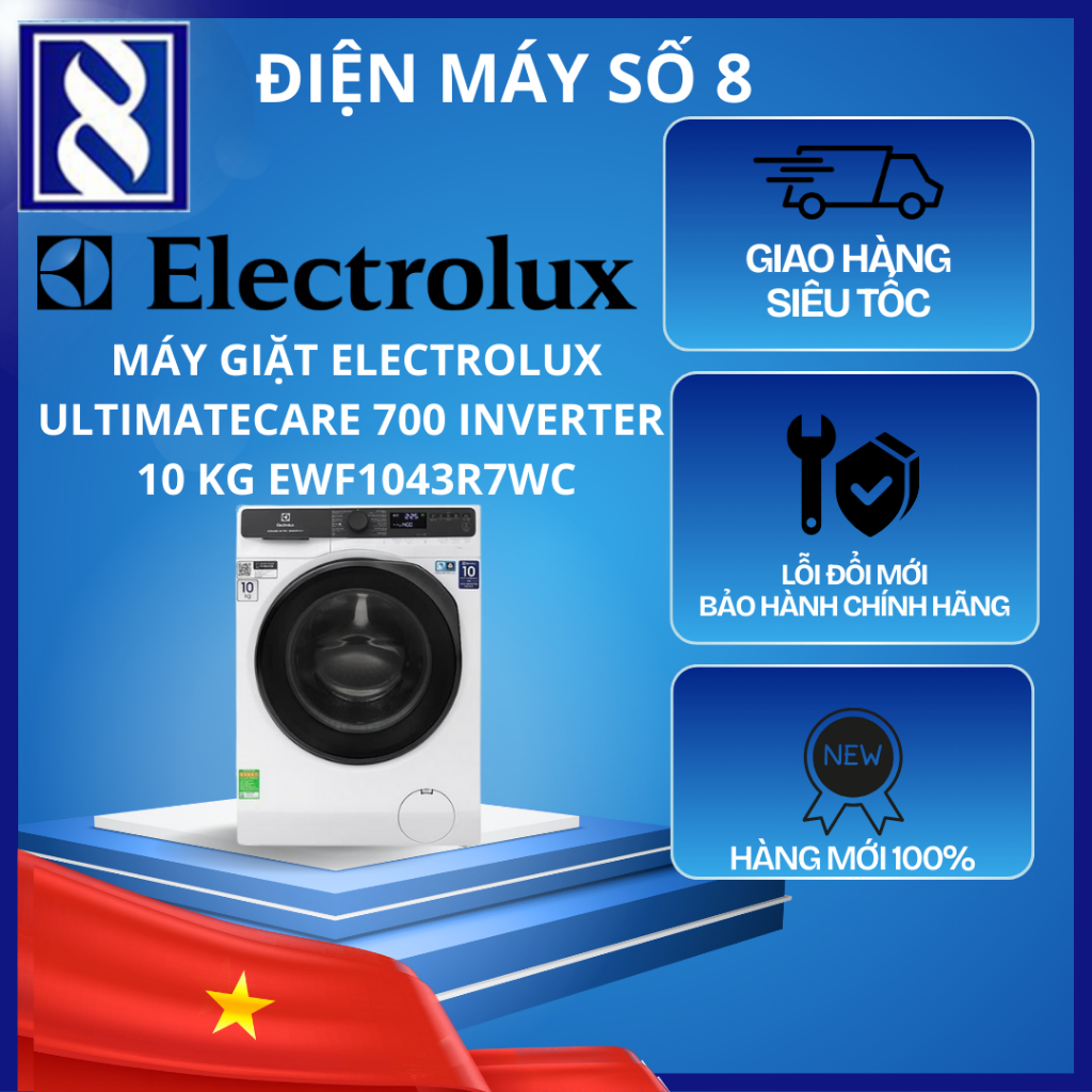 Điện Máy Số 8 | EWF1043R7WC | Máy giặt Electrolux UltimateCare 700 Inverter 10 kg EWF1043R7WC - Chín