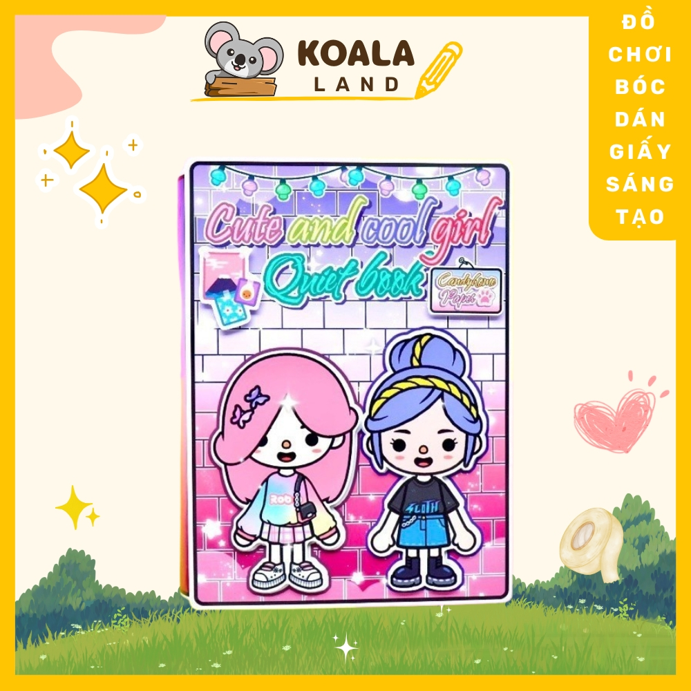 Toca Life World Book Toca Boca Dễ Thương Dành dán sách đồ chơi giấy đồ chơi giấy kuromi Đồ Chơi - Sq