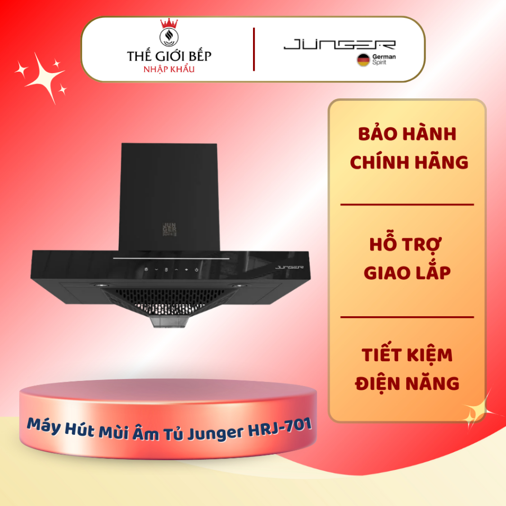 Máy Hút Mùi Âm Tủ Junger HRJ-701 – Khử Mùi Nhanh, Tiện Nghi Cho Gian Bếp