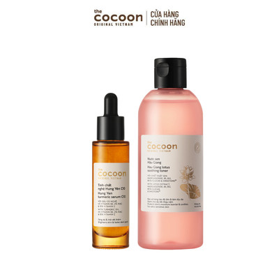 [MUA 2 GIẢM 42%] Combo 1 Tinh chất nghệ Hưng yên C10 - 10% Vitamin C 30ml + 1 Nước sen Hậu Giang Cocoon 310ml