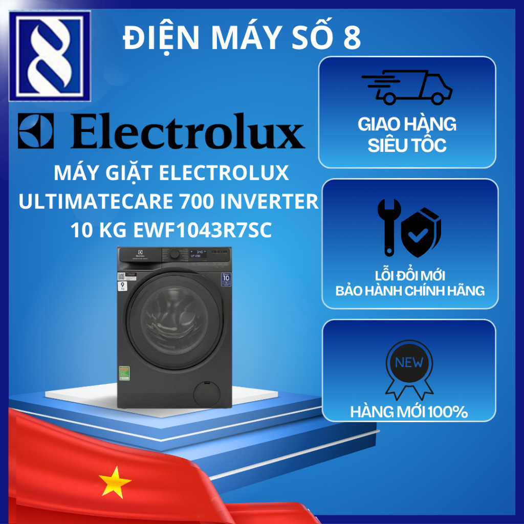 Điện Máy Số 8 | EWF1043R7SC | Máy giặt Electrolux UltimateCare 700 Inverter 10 kg EWF1043R7SC - Chín