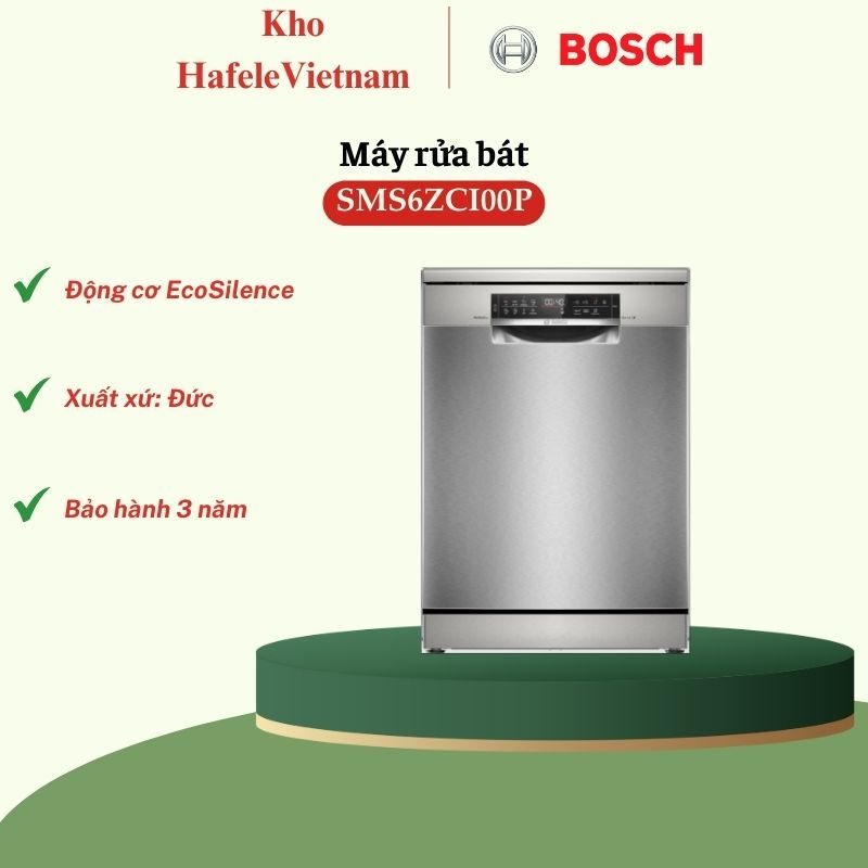 Máy rửa bát Bosch Series 6 SMS6ZCI00P – Vận hành êm, tiết kiệm nước & điện