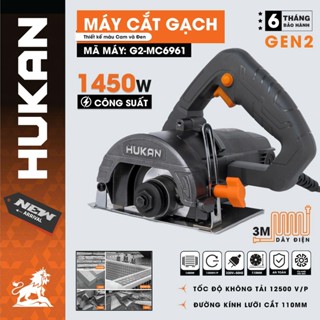  Máy cắt gạch cầm tay HUKAN G2-MC6961 1450W Lưỡi 110mm 12500 vòng phút 