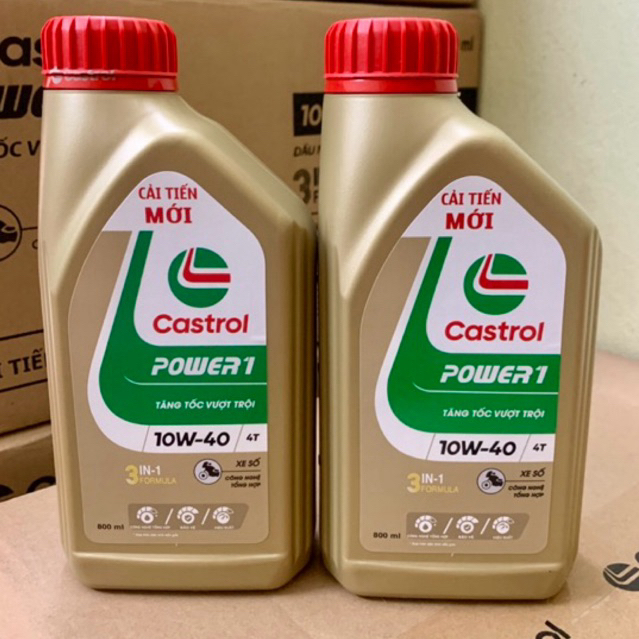 Dầu nhớt xe số Castrol 10W40 dung tích 800ml dành cho xe số và xe côn tay