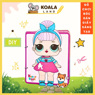  Học liệu bóc dán ngôi nhà búp bê thay đồ cho búp bê công chúa thời trang montessori h04 