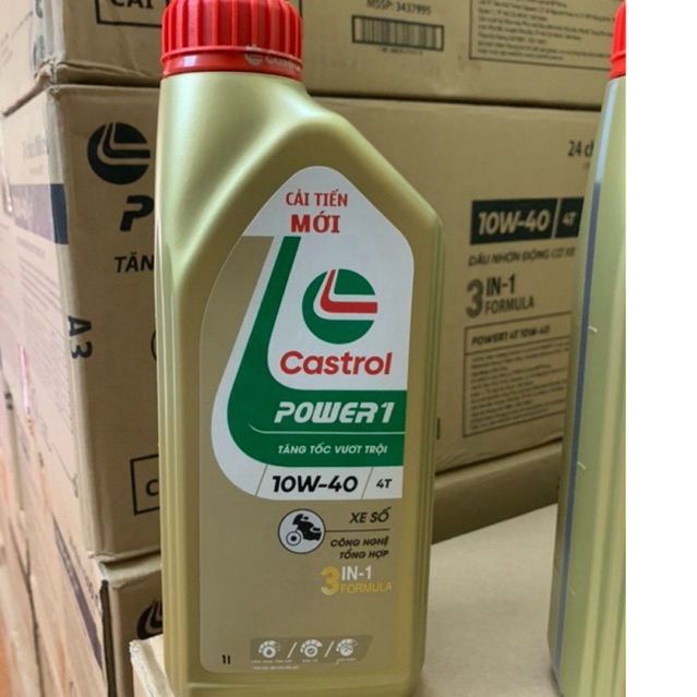 Dầu nhớt xe số Castrol 10W40 1L dành cho xe số và xe côn tay