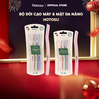  DAO CẠO MÀY VÀ MẶT HOTOSU CAO CẤP PREMIUM EYEBROW & FACIAL RAZORS  3 CÂY NHIỀU MÀU  