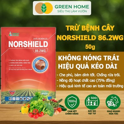 Chế Phẩm Trừ Bệnh NORSHIELD 86.2WG GreenHome, Gói 50gr, Gốc Đồng Đỏ, Bám Dính Tốt, Che Phủ Đều