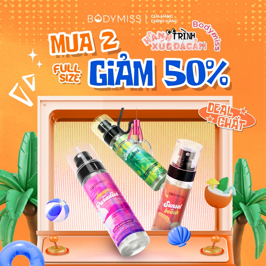 [MUA 2 GIẢM 50%] Body Mist Nam Nữ Bodymist Xịt Thơm Hương Nước Hoa Unisex Lưu Hương Lâu BODYMISS