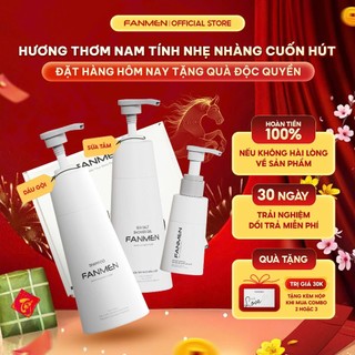  Combo Dầu gội sạch gàu Fanmen 350ml Sữa rửa mặt muối biển chết sạch sâu 100ml và Sữa tắm hương Bluesea nam tính 350ml 