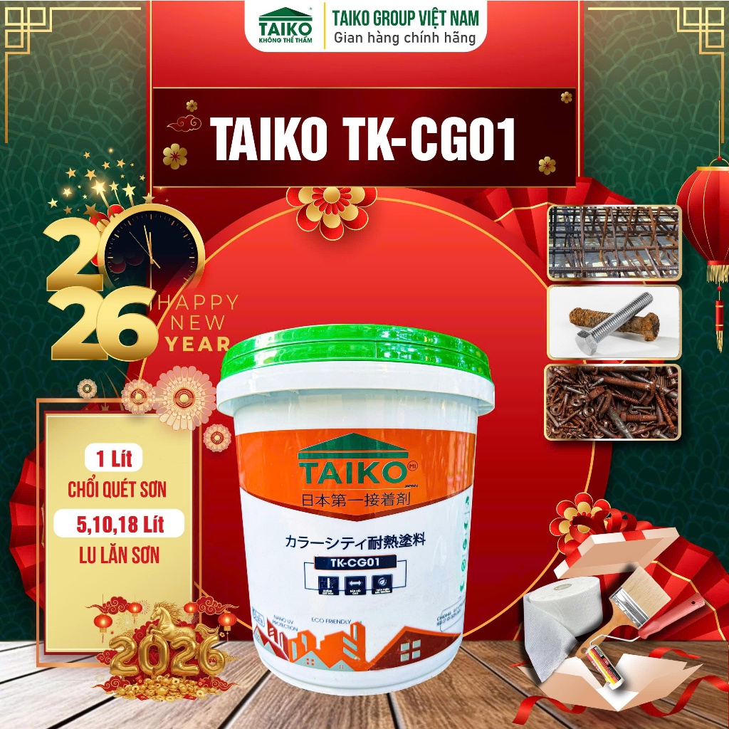 [500gr-1L-2L] Sơn Chống Han Rỉ, Gỉ Sét TAIKO CG01