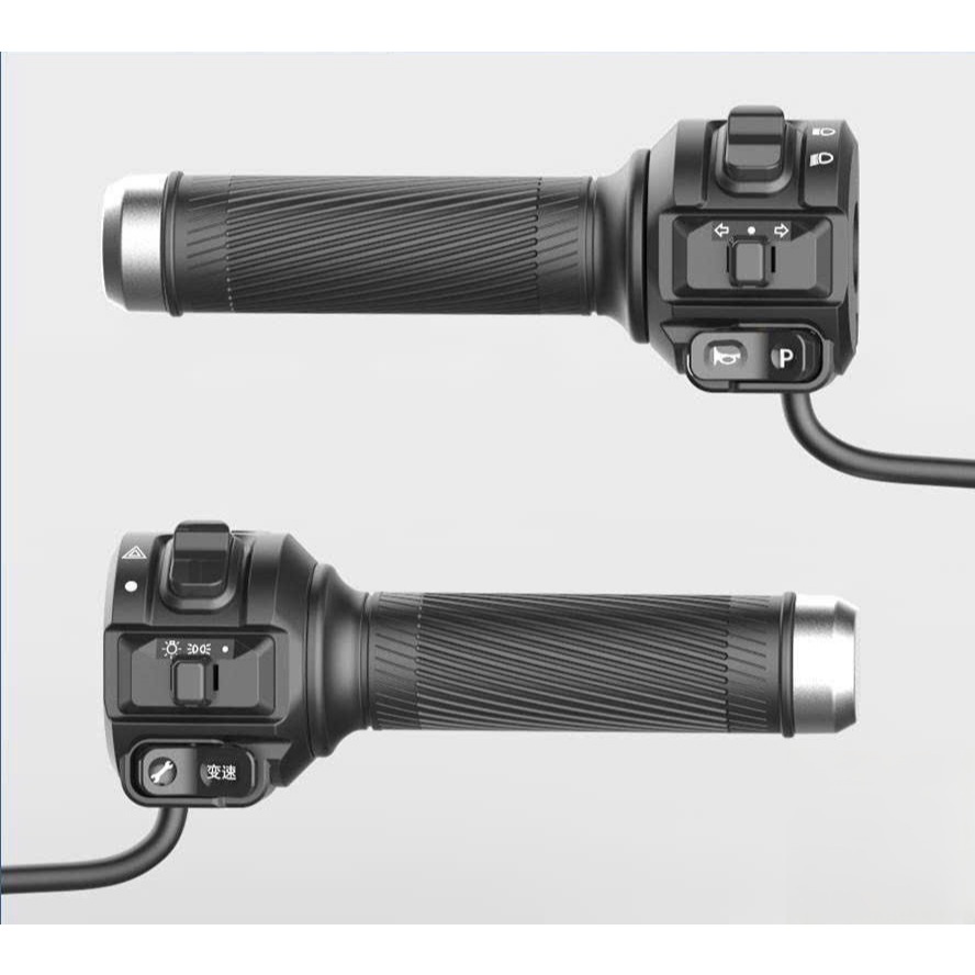 Cùm chức năng trái phải kèm ga và bao tay cho xe điện,Yadea Aima Xinri G5, chính hảng